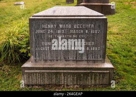 Gräber auf dem Greenwood Cemetery in Brooklyn NYC Stockfoto