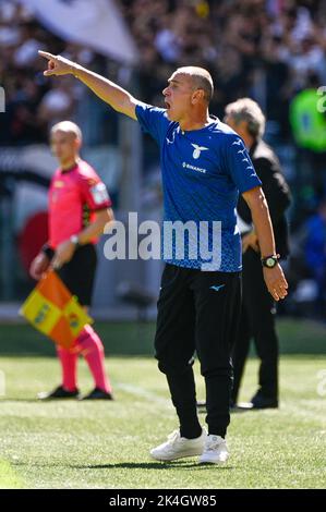 Rom, Italien. 02. Oktober 2022. Giovanni Martusciello während der Italienischen Fußball-Liga Ein 2022/2023 Spiel zwischen SS Lazio gegen Spezia Calcio im Olimpic Stadium in Rom am 02. Oktober 2022. Quelle: Live Media Publishing Group/Alamy Live News Stockfoto