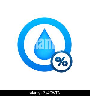 Feuchtewettersensor. Wasserstand, Rate. Vektorgrafik Stock Vektor