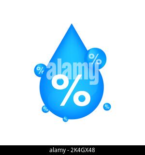 Feuchtewettersensor. Wasserstand, Rate. Vektorgrafik Stock Vektor