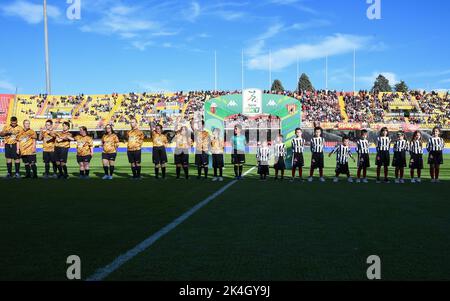 Benevento, Italien. 02. Oct, 2022. Während der italienischen Fußball-Meisterschaft Liga B 2022/2023 Spiel zwischen Benevento Calcio gegen Ascoli Calcio 1898 im Ciro Vigorito Stadion in Benevento (BN), Italien, am 2. oktober 2022 Credit: Independent Photo Agency/Alamy Live News Stockfoto