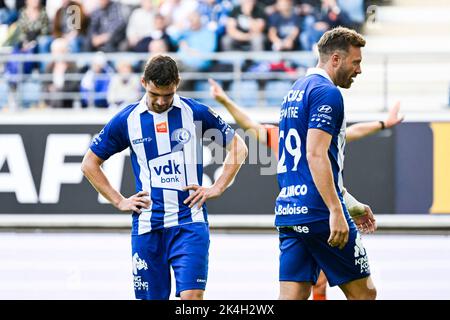 Gents Hugo Cuypers zeigt eine Niederlage bei einem Fußballspiel zwischen KAA Gent und Cercle Brugge am Sonntag, 02. Oktober 2022 in Gent, am 10. Tag der ersten Division der belgischen Meisterschaft 2022-2023 in der 'Jupiler Pro League'. BELGA FOTO TOM GOYVAERTS Stockfoto