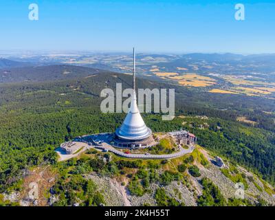 Jested Mountain Hotel von oben Stockfoto