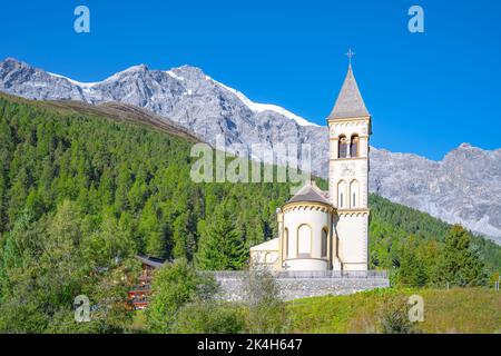 Pfarrkirche St. Gertraud in Sulden Stockfoto