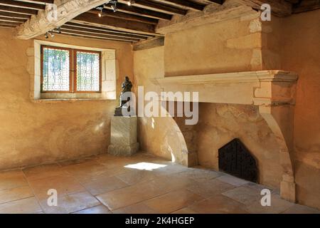 Geburtsort von Jeanne d'Arc (1412-1431), schutzpatronin Frankreichs und Verteidigerin der französischen Nation in Domrémy-la-Pucelle (Vogesen), Frankreich Stockfoto