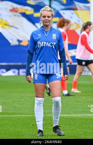 Birmingham, Großbritannien. 2.. Oktober 2022. Mollie Green (Birmingham No 16 ) während des Women's Conti Cup Spiels zwischen Birmingham City und Brighton (Karl W Newton/SPP) Quelle: SPP Sport Press Foto. /Alamy Live News Stockfoto