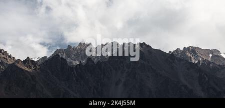 Landschaft über dem Ala Archa Pass, Kirgisistan. Stockfoto