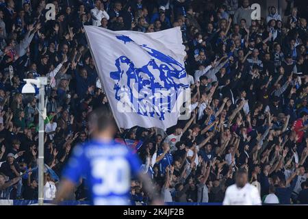 Empoli, Italien. 01. Oktober 2022. Unterstützer von Empoli während der Serie Ein Spiel zwischen Empoli und AC Mailand im Stadio Carlo Castellani, Empoli, Italien am 1. Oktober 2022. Kredit: Giuseppe Maffia/Alamy Live Nachrichten Stockfoto