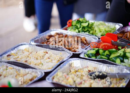 Camping Essen in Adelaide, Südaustralien Stockfoto