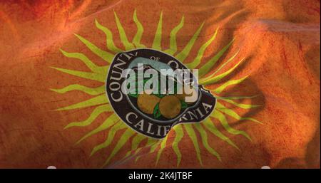 Alte Flagge von Orange County, Bundesstaat Kalifornien, USA Stockfoto