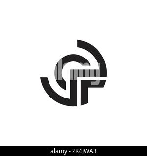 Buchstabe cw abstrakter Pfeil rund geometrisches Logo Vektor Stock Vektor