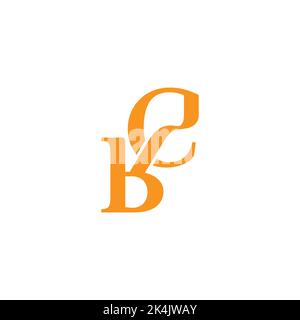 Brief eb abstraktes Band einfaches Logo Vektor Stock Vektor