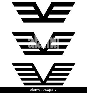 Flügel-Pilot-Logo, militärische Armee Adler Schild, Patch-Emblem-Symbol Stock Vektor