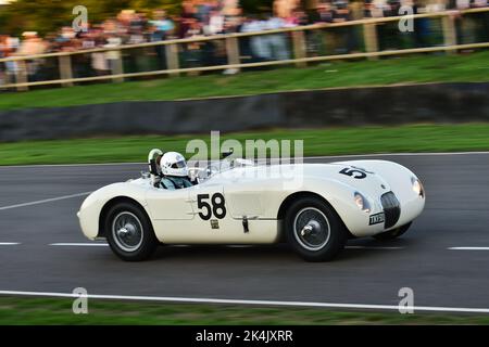 Stuart Graham, Hans-Martin Schneeberger, Jaguar C-Type, Freddie March Memorial Trophy, ein 60-minütiges Zweifahrer-Event für Sportwagen, das an Th Stockfoto