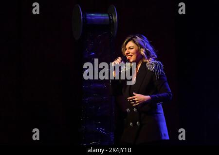 Rom, Italien. 01. Oktober 2022. Giusy Ferreri während des Konzerts von Cortomeraggi Live Tour im Auditorium Parco della Musica. (Foto: Roberto Bettacchi/Pacific Press) Quelle: Pacific Press Media Production Corp./Alamy Live News Stockfoto