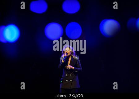 Rom, Italien. 01. Oktober 2022. Giusy Ferreri während des Konzerts von Cortomeraggi Live Tour im Auditorium Parco della Musica. (Foto: Roberto Bettacchi/Pacific Press) Quelle: Pacific Press Media Production Corp./Alamy Live News Stockfoto