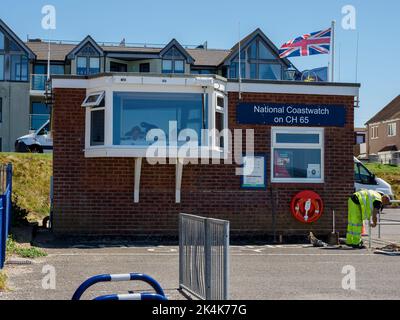 Lee-on-the-Solent-Station der National Coastwatch Institution, Hampshire, Großbritannien Stockfoto