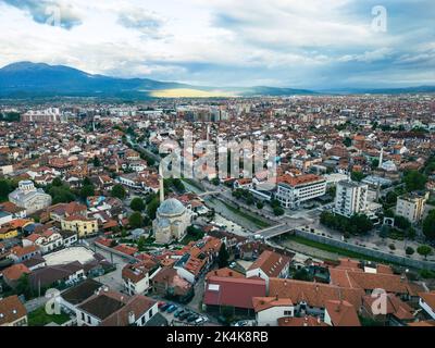 Altstadt Von Prizren. Beliebtes Touristenziel im Kosovo. Historische und touristische Stadt in Prizren. Balkan. Europa. Stockfoto