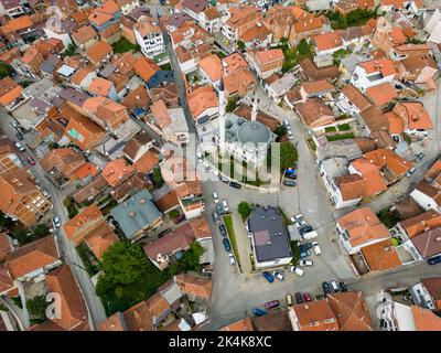 Altstadt Von Prizren. Beliebtes Touristenziel im Kosovo. Historische und touristische Stadt in Prizren. Balkan. Europa. Stockfoto