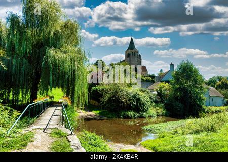 Land von Troncais, Ainay le Chateau. Allier-Abteilung. Auvergne Rhone Alpes. Frankreich Stockfoto