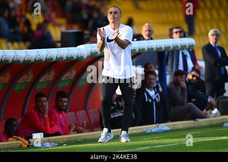 Fabio Cannavaro Trainer von Benevento Calcio beim Spiel der Serie B zwischen Benevento Calcio und Ascoli FC im Stadio Ciro Vigorito, Benevento, Italien auf Stockfoto