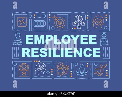 Workforce Resilienz Word Concepts Blue Banner Stock Vektor