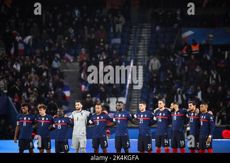 Französische Mannschaft während der FIFA Weltmeisterschaft 2022, Qualifikationsspiel der Gruppe D zwischen Frankreich und Kasachstan am 13. November 2021 im Stadion Parc des Princes in Paris, Frankreich - Foto Matthieu Mirville / DPPI Stockfoto