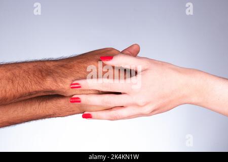 Black Conscience Day - Portrait von Afro Black Person suchen und machen Ausdrücke Stockfoto