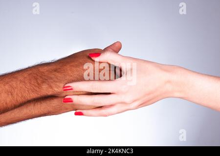 Black Conscience Day - Portrait von Afro Black Person suchen und machen Ausdrücke Stockfoto