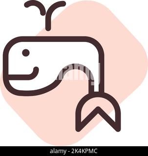 Braunwal, Illustration, Vektor auf weißem Hintergrund. Stock Vektor