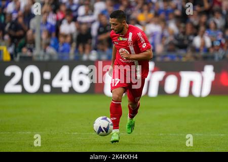 Gianluca Caprari (#17 AC Monza) während des Fußballspiels der italienischen Meisterschaft Serie A zwischen UC Sampdoria und AC Monza am 2. Oktober 2022 im Luigi Ferraris-Stadion in Genua, Italien - Foto: Morgese-rossini/DPPI/LiveMedia Stockfoto