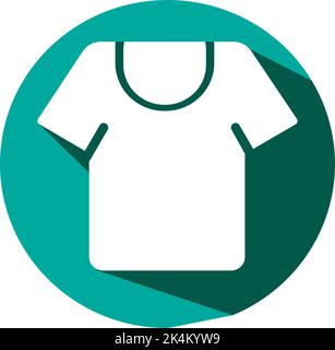 Weißes einfaches T-Shirt, Illustration, Vektor auf weißem Hintergrund. Stock Vektor