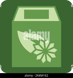 Teebox, Illustration, Vektor auf weißem Hintergrund. Stock Vektor