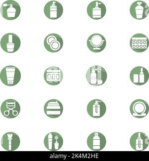 Kosmetikprodukte, Illustration, Vektor auf weißem Hintergrund. Stock Vektor