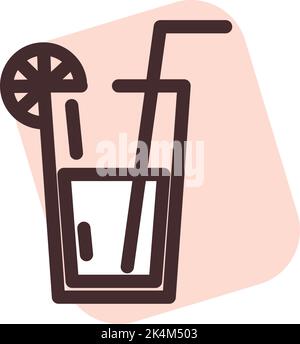 Langer Inselschwanz, Illustration, Vektor auf weißem Hintergrund. Stock Vektor