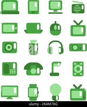 Elektronische Geräte, Illustration, Vektor auf weißem Hintergrund. Stock Vektor
