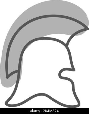 Gladiatorhelm, Illustration, Vektor auf weißem Hintergrund. Stock Vektor