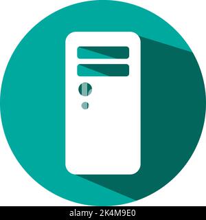 Computerhardware, Illustration, Vektor auf weißem Hintergrund. Stock Vektor