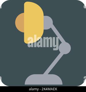 Arbeitslampe, Illustration, Vektor auf weißem Hintergrund. Stock Vektor