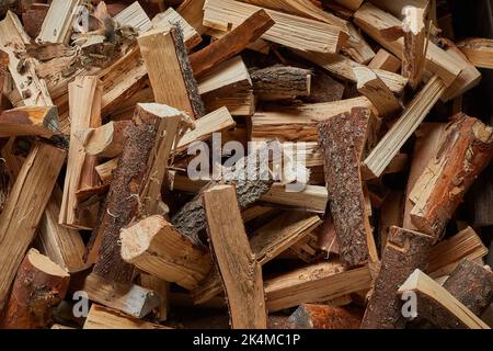 Holzstapel Closeup Stockfoto