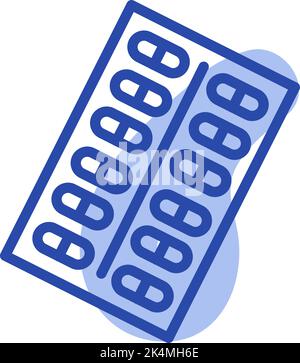 Medicine Tabletten, Illustration, Vektor auf weißem Hintergrund. Stock Vektor