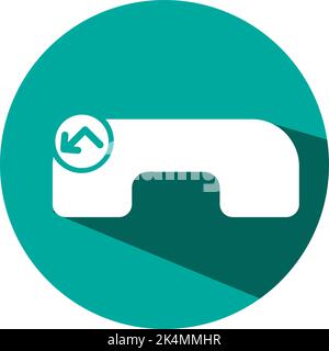 Ankommender mobiler Anruf, Illustration, Vektor auf weißem Hintergrund. Stock Vektor