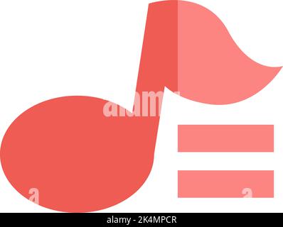 Musik-Wiedergabeliste, Illustration, Vektor auf weißem Hintergrund. Stock Vektor