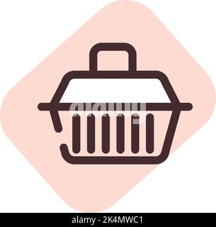 PET-Träger, Abbildung, Vektor auf weißem Hintergrund. Stock Vektor