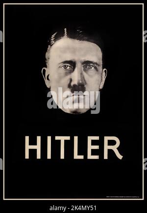 HITLERS PORTRAIT WAHL politisches Plakat zur Förderung von Adolf Hitler und der NSDAP bei den Bundespräsidentenwahlen 1932 (März/April).ADOLF HITLER PLAKAT NSDAP Vorkriegswahlplakat für Adolf Hitler National Socialist Party ( Nazi ) 1930s Stockfoto