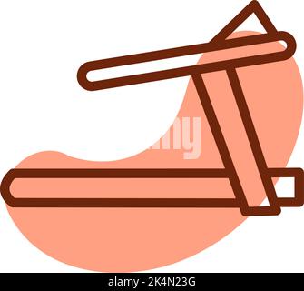 Laufbahn Maschine, Illustration, Vektor auf weißem Hintergrund. Stock Vektor