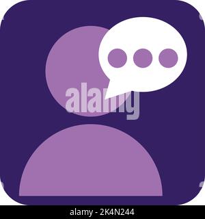 Person, die auf Podcast, Illustration, Vektor auf weißem Hintergrund spricht. Stock Vektor