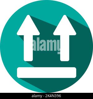 Versand dieser Seite nach oben, Illustration, Vektor auf weißem Hintergrund. Stock Vektor