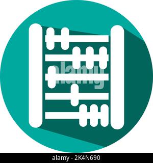 Papeterie-Abakus, Illustration, Vektor auf weißem Hintergrund. Stock Vektor