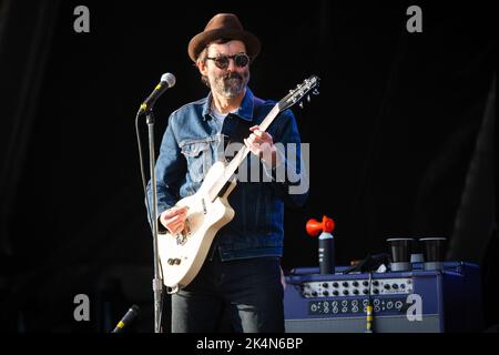 AELS CONCERT 2019: Mark Everett (Mr.E) of Aels spielt die Mountain Stage beim Green man Festival 2019 in Brecon, Wales, Großbritannien. Foto: Rob Watkins Stockfoto
